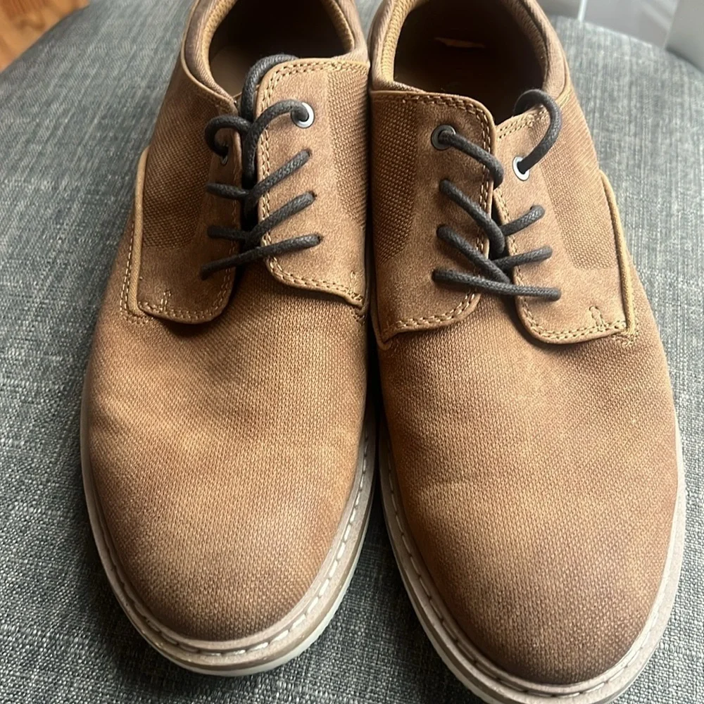 Goodfellow & Co Fitz Casual Dress Lace Up Shoes Sz 9 Brown Faux Suede Texture
